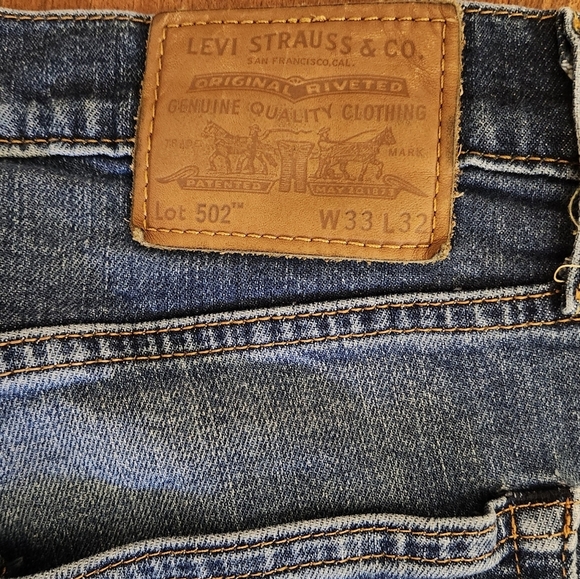 Levi's Vintage Blue Denim Rare Big E Lot 502 Jeans 33X32. - Picture 2 of 14